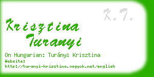 krisztina turanyi business card