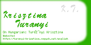 krisztina turanyi business card